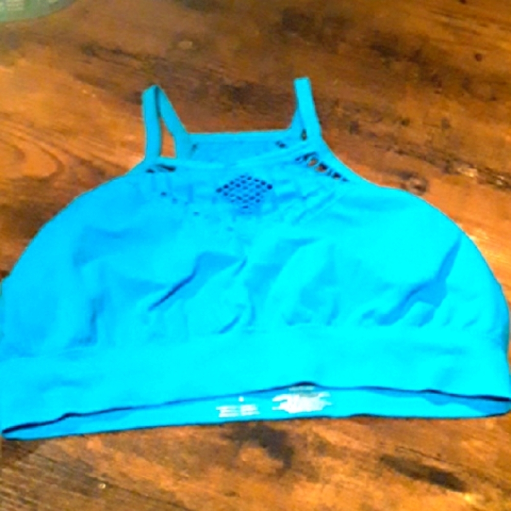 NWOT Small ZYIA Adorable Blue Unpadded Wirefree Sports Bra